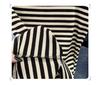 Korean Square Neck Flare Sleeve Slimming Retro Striped Long Sleeve Top for Women