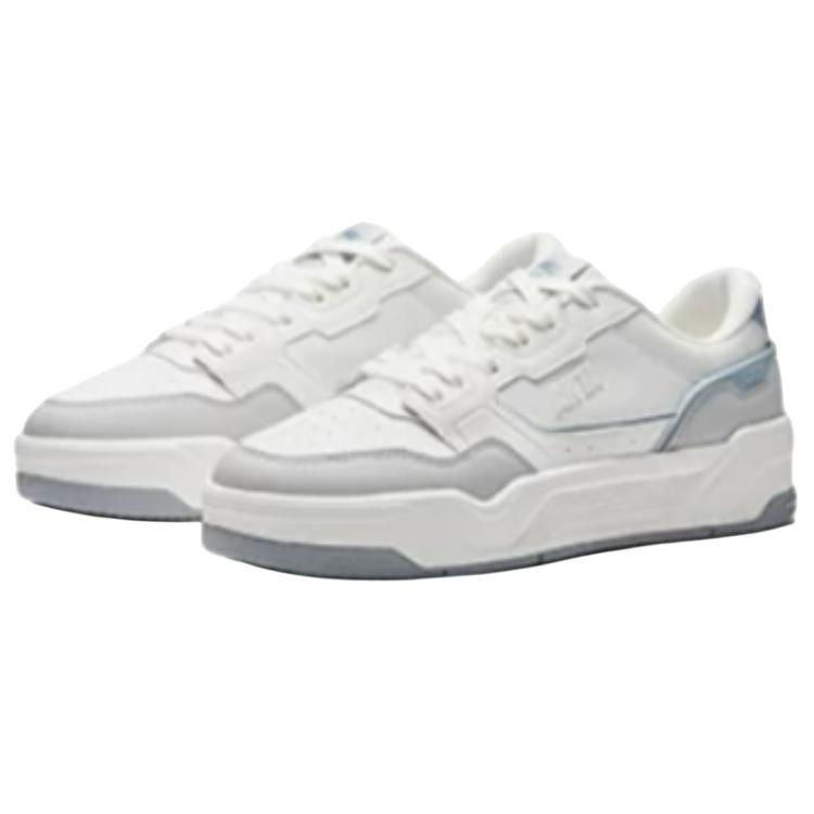 Anta C37 Series Fashion Versatile Non-Slip Shock Absorbing Wear-Resistant Low-Top Skate Shoes Women Sneakers Blue White 122538022-3