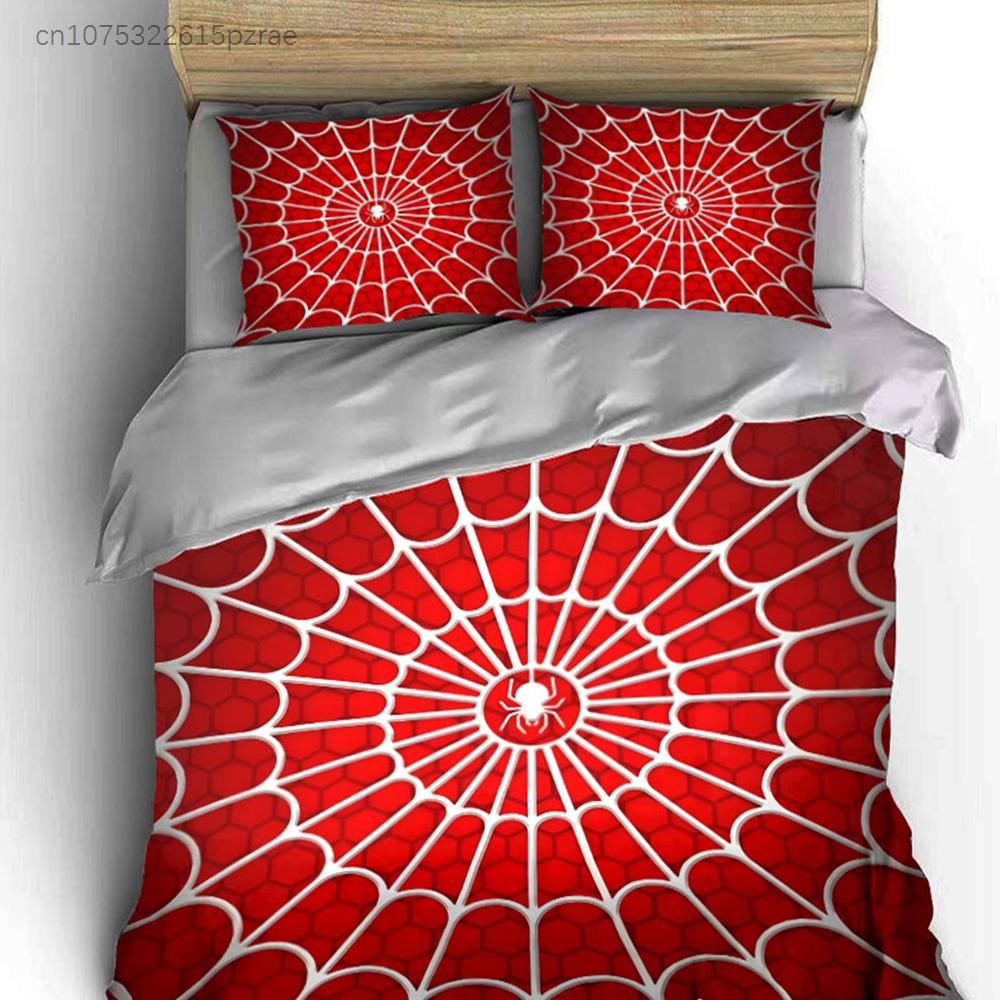 "Spider Web Pattern Decor Set" Multiple Sizes kid's And adults' Bedroom Exquisite 3PC Bedding set, Gift