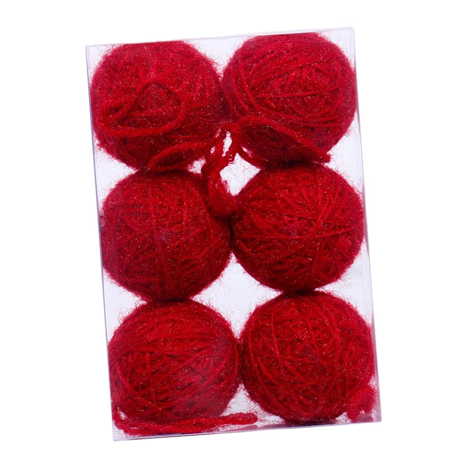 6Pcs Christmas Ball Ornaments Xmas Decor Christmas Tree Baubles for Engagement Party Supplies Anniversary Wedding Thanksgiving