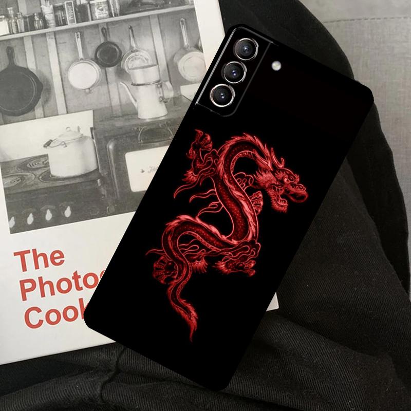 Chinese Dragon Phone Case For Samsung Galaxy S22 S23 S24 Ultra S20 S21 S24 FE S9 S10 Plus Note 10 20 Ultra