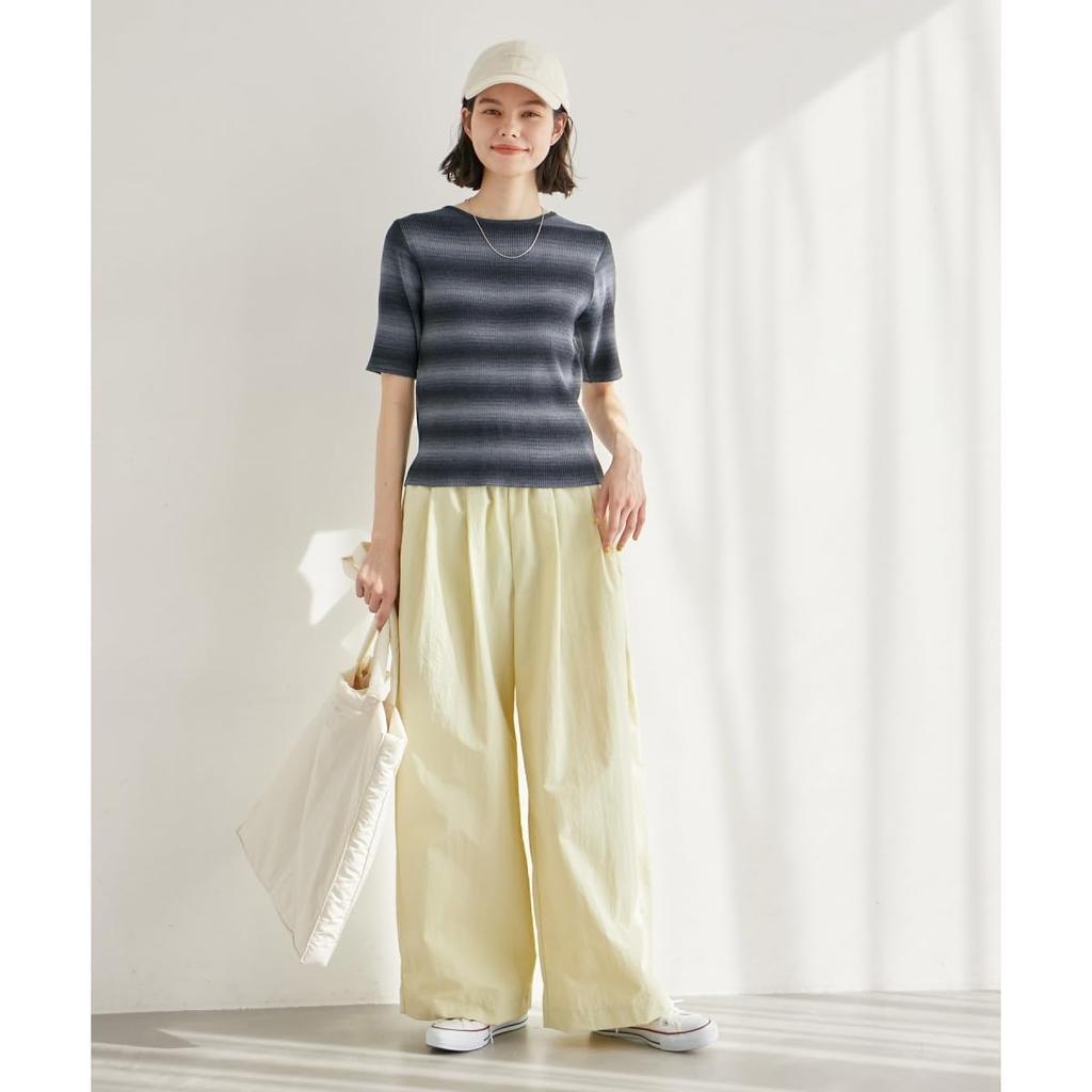 ROPE PICNIC Gradient Knit Half Light Green 38 Women's Pullover, Sleeve, (33)