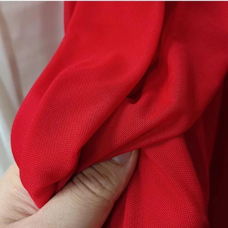 Wide 150cm Nylon Mesh Fabric Spandex High Elastic Dense Black White for DIY Sewing Lace Shirt Stockings