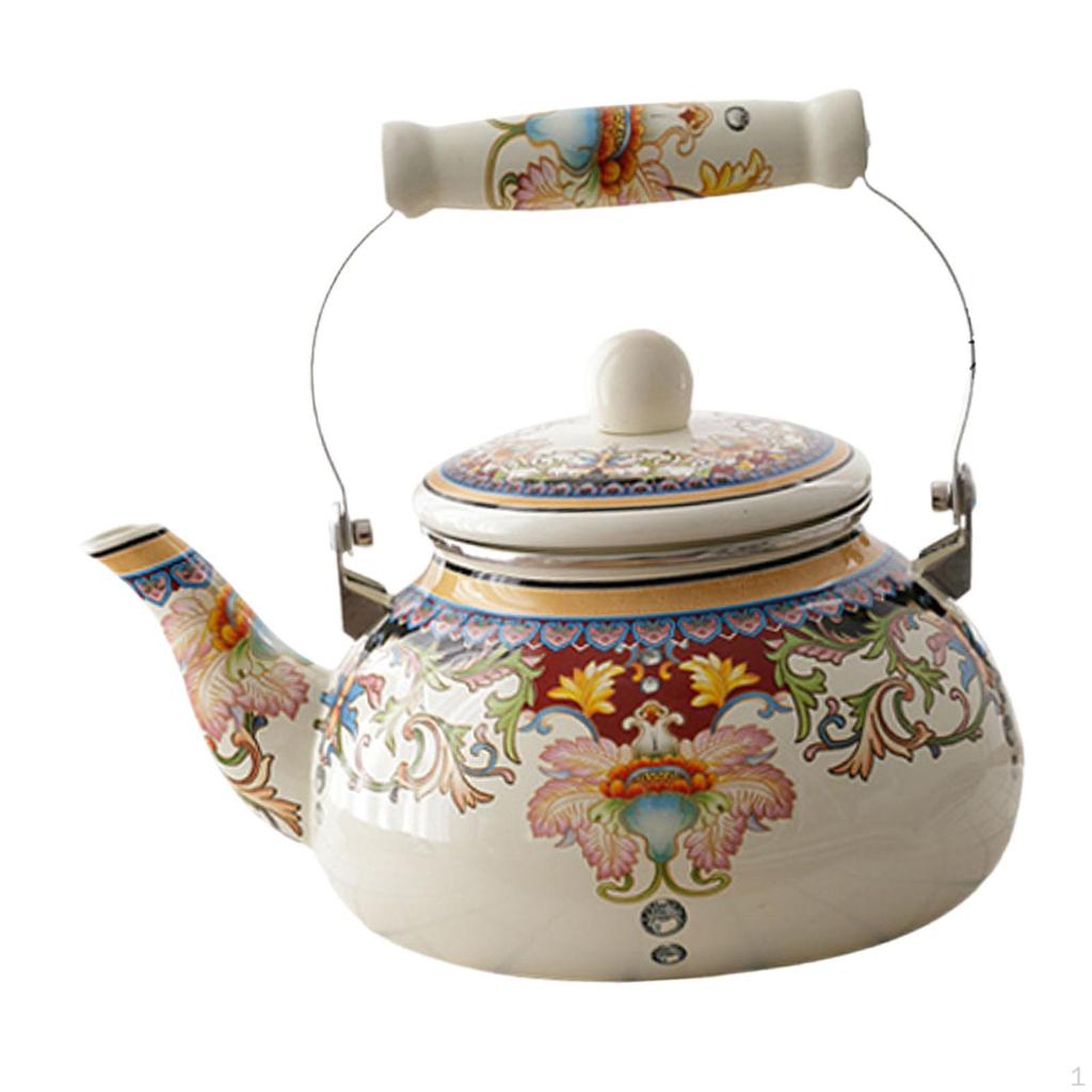 Elegant emaljeret vannkoker for hjemme- og kontorbruk