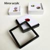 Velvets Lined Acrylic Jewelry Sample Case with 15 Square Slots Display Plate for Professional Gemstones Exhibition