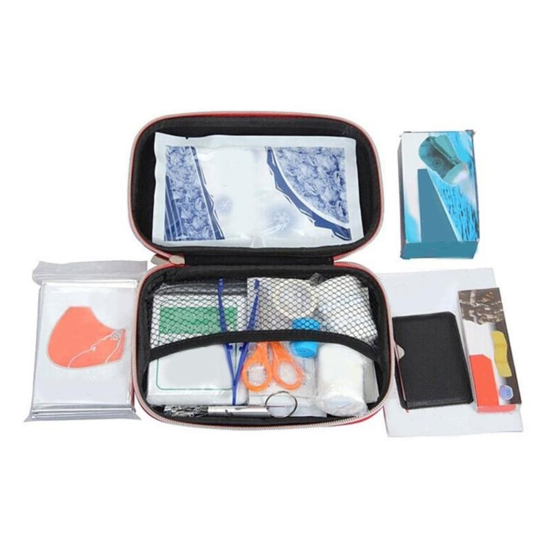 Petite Trousse de Premiers Secours Kits d'Urgence Portables Trousse de Traumatisme Pochette de Médicaments de Voyage pour Voiture, Maison, Camping et Randonnée Durable
