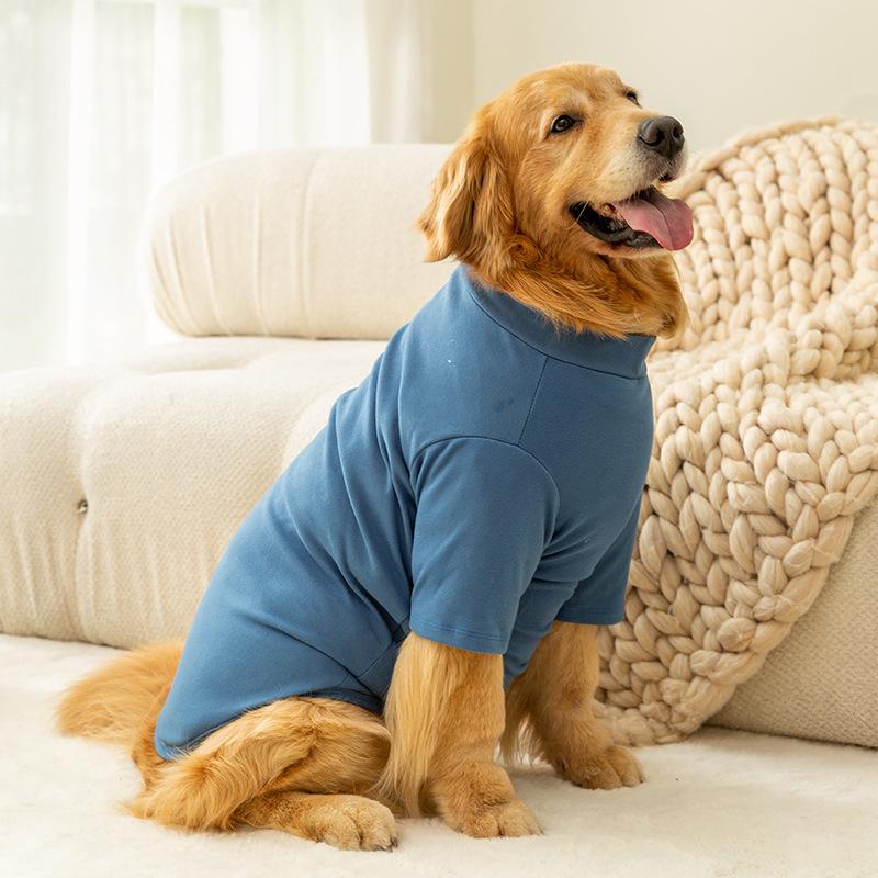 Dog Clothes Simple German Velvet Large Dog Golden Retriever Husky Bottoming Shirt Autumn and Winter Warm Pet Clothing