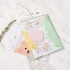 4pcs File Bags for Document Cute Cartoon File Holder Snap Button PVC Folder Pen Box Office Information Bag Student Stationery