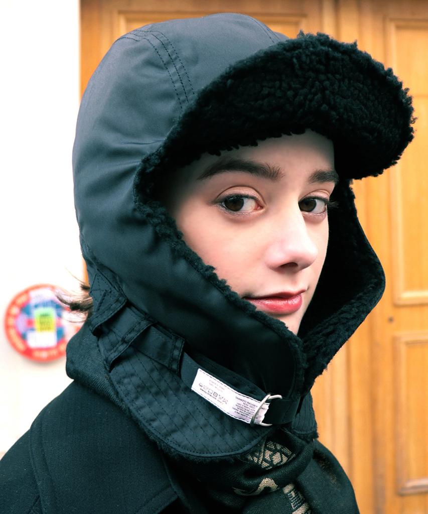 Seullipiseullib [Unisex]F/W Reversible Satin Trooper Hat Black