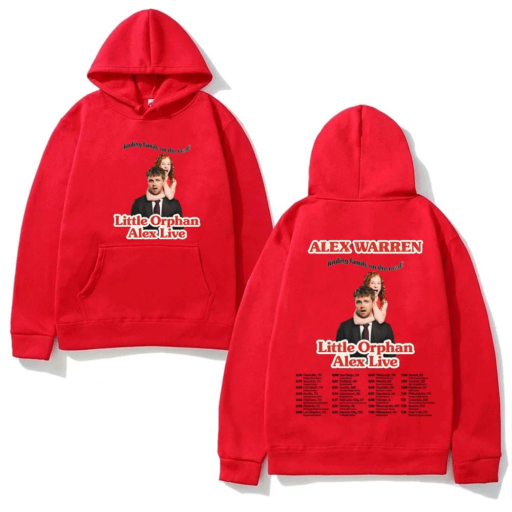 

Little Orphan Alex Live2026 Hoodie 2026 NEW High Quality Alex Warren Fleece Sweatshirt Website with Hooded Comfortable XS красный