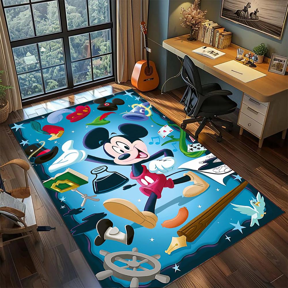 

Cute Mickey Minnie Mouse Polka Dot Rug Carpet Large Area Rug Non Slip Washable Floor Mat Gamer Room Bedroom Home Decor 60x90cm