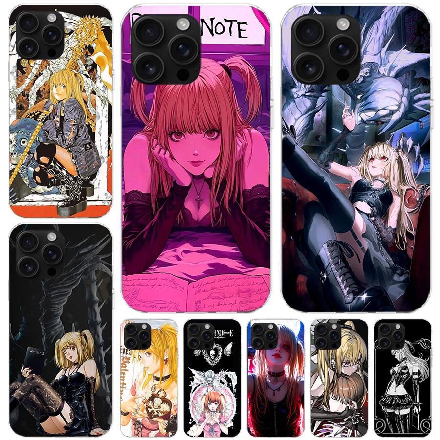 N-Note D-Death MisaMisa Soft Phone Case For IPhone 18 11 17 Air 16E 16 Pro Max 15 + 14 Plus 13 Mini 12 Apple 7 SE 8 Fundas Coque 11