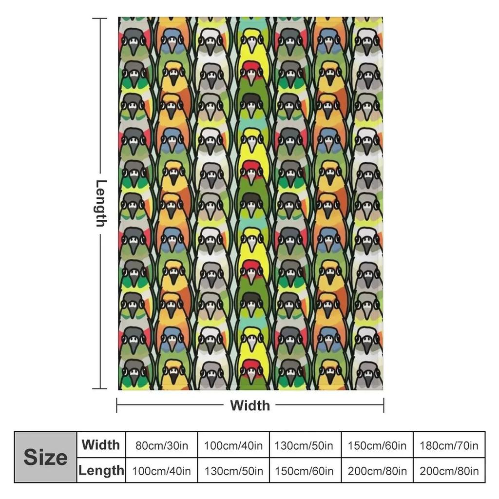 Conure pattern Throw Blanket warm for winter Sofa Throw Blankets