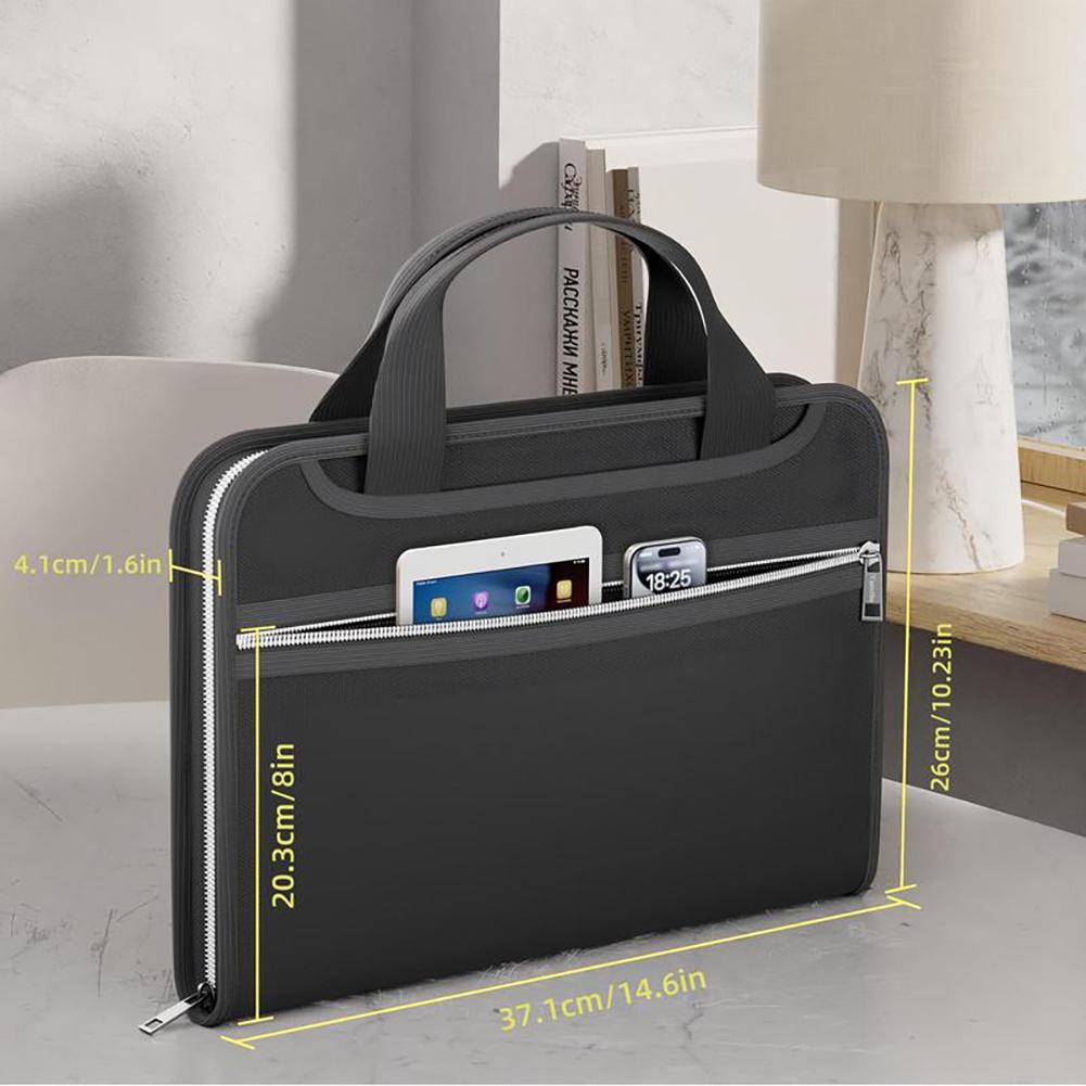 Large Capacity Fireproof Waterproof Document Bag Document Safe Storage Bag With Zipper Handheld File Organiser For Business