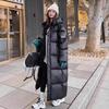 Black gold 2025 new winter cotton-padded clothes women's long models over the knee loose fashion thickened warm cotton-padded jacket jacket