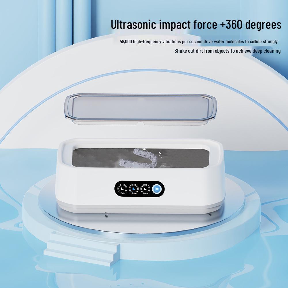 High-Power Portable Ultrasonic Eyeglass and Retainer Cleaner with Large Capacity
