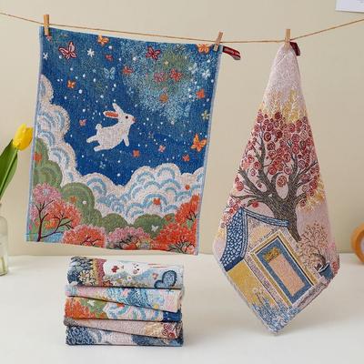 New 34x40cm Large Hand Towel Quick Dry Decorative Pure Cotton Dish Cloth 4 Layer Cotton Gauze Tea Towel Home Restaurant