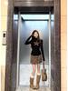 Women's Slim Fit Leopard Print Wool A-line Skirt - New Winter 2025 Style with Elastic Waist