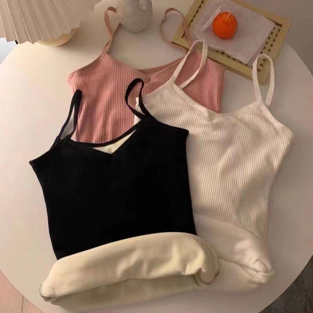 Thicken Women Tanks Slim Warm Undershirt Sexy Thermal Tops Autumn Winter
