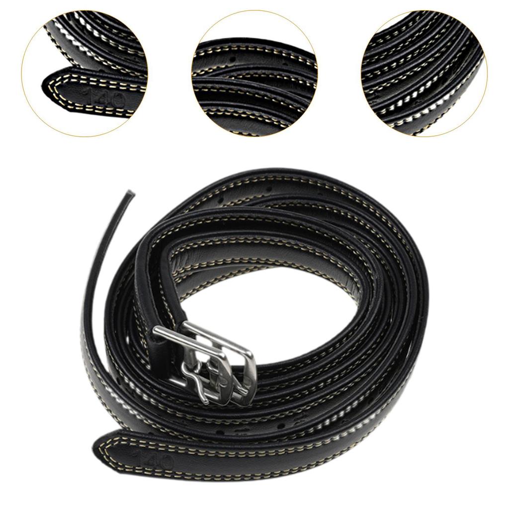 2Pcs Stirrup Leathers Equestrian Gear 1.35 M Length Supplies Premium Horse Riding Equipment with Stainless Steel Buckles