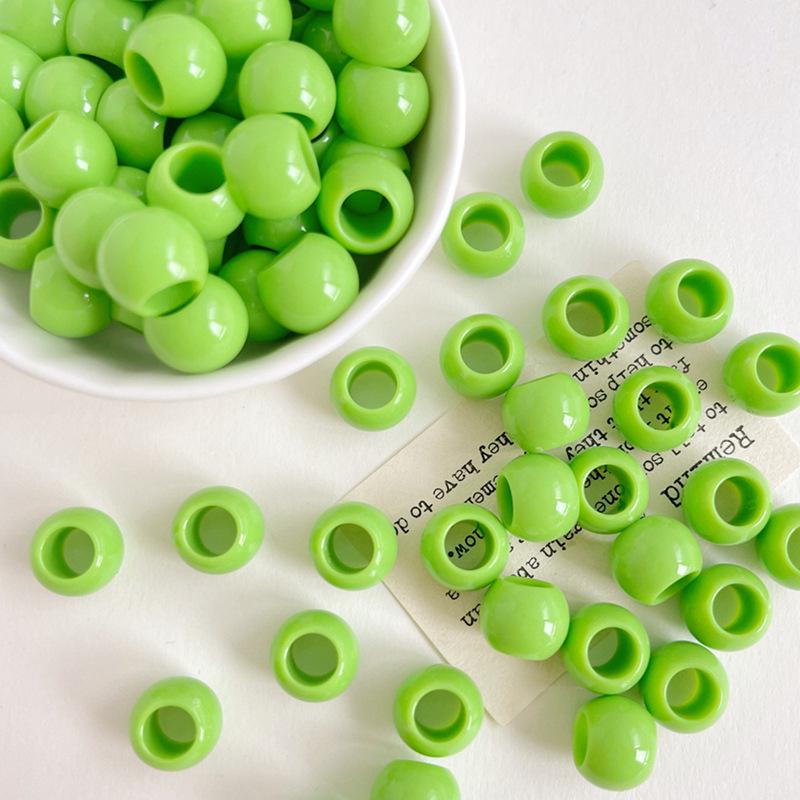 12x10mm Solid Color Acrylic Macaron Beads for DIY Shoelaces, Bag Chains & Weaving Accessories