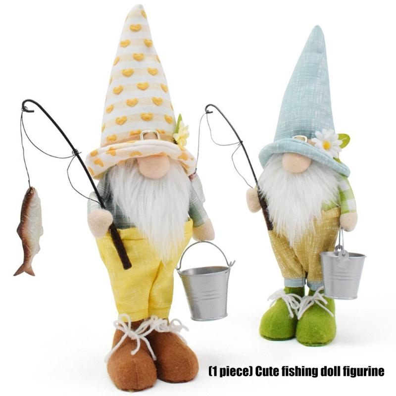 Handgefertigte Angler-Gnome-Dekorationen Elfen Skandinavische Tomte-Gnome Figuren Puppe für Zuhause Küche Kaffee-Ecke Tisch
