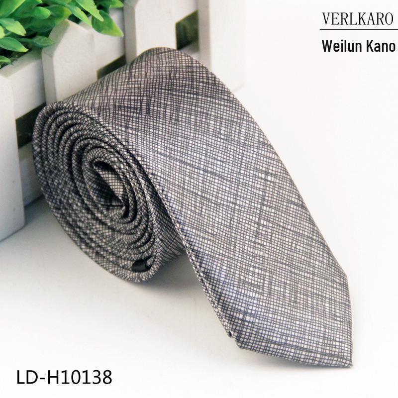 Multi-Color Student 5cm Narrow British Casual Polyester Silk Printed Tie
