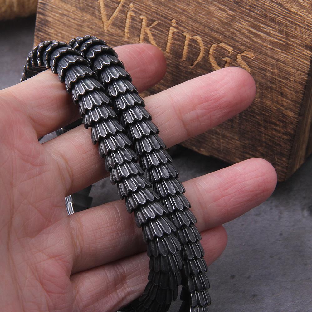 Colar Ouroboros Viking de Aço Inoxidável Masculino Punk Gótico Cobra Colar Moda Biker Vintage Charme Joia Presente