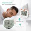 Digital Hygrometer Indoor Thermometer Room Thermometer and Humidity Gauge with Backlight Clock for Home Office Travel