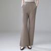 Fanzhen Women's High-Waist Wool Blend Wide-Leg Pants