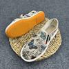 Handbestickte alte Peking-Stoffschuhe, Segeltuchschuhe, Paar Freizeitschuhe
