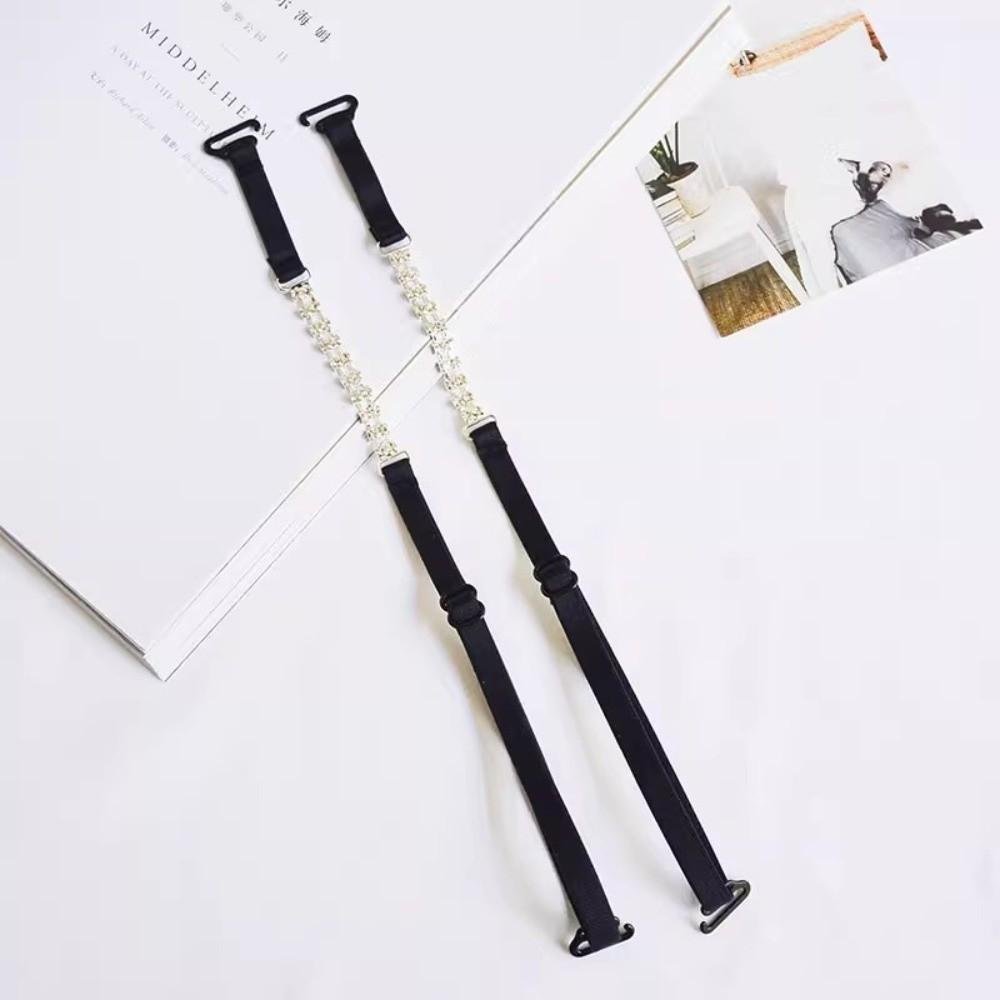 Anti-Slip Halter Neck Bra Straps Adjustable Lingerie Strap Sexy Elastic Bra Strap Women Shoulder style Black