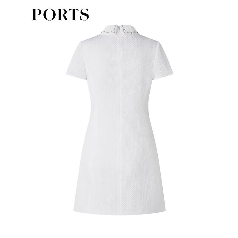 PORTS Women's Rhinestone Embellished Textured A-Line Midi Dress