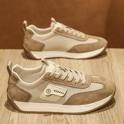 Forrest Gump Shoes Men's 2025 New Leather Mesh Versatile Casual Board Shoes Men's Sports Shoes Retro German Training Shoes Men's