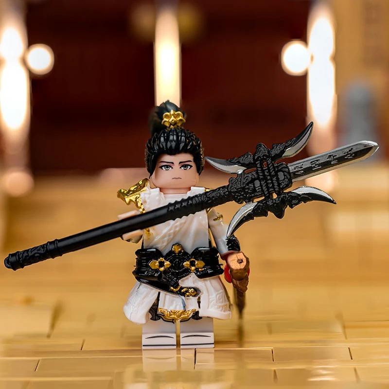Building Block Man Figurine Three Kingdoms Zhuge Liang Armor Version Lu Bu Children's Assembly Toy Boy Holiday Gift Collection