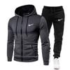 Mens Casual Hoodie Tracksuit Set Long Sleeve Top Pants Winter Sportswear Two Piece Outfit
