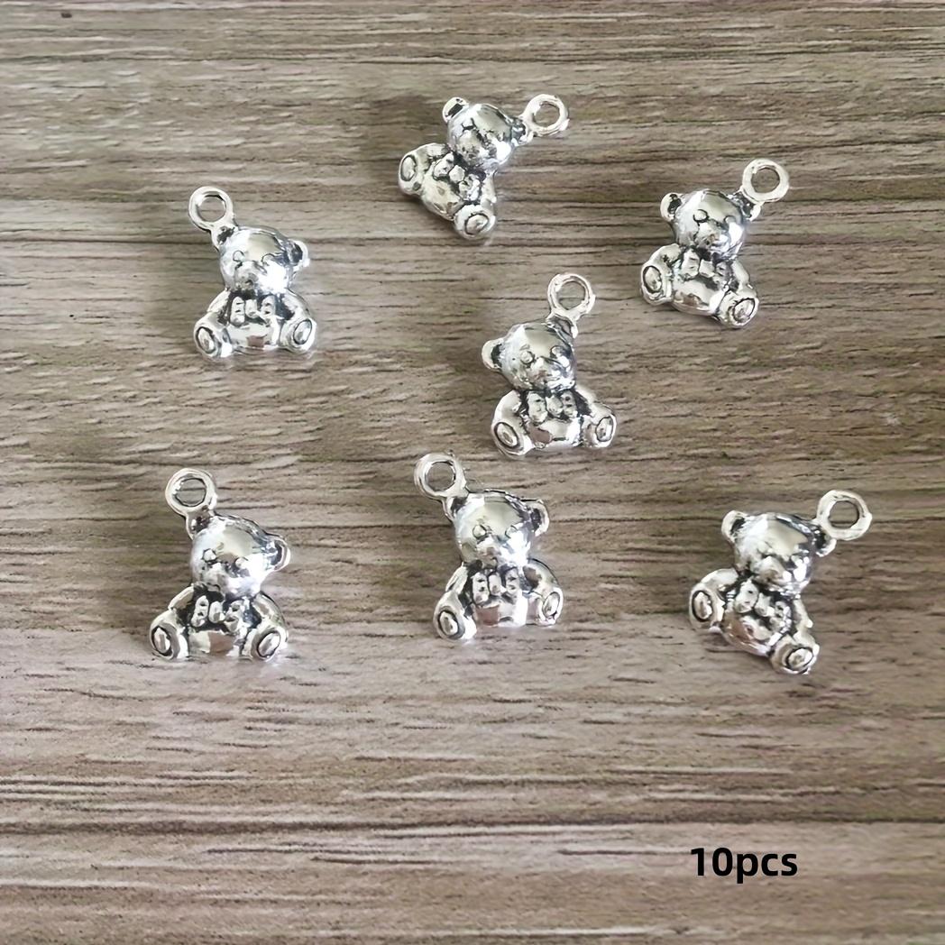 

Tibetan silver zinc alloy teddy bear charm, DIY pendant for bracelet jewelry production, craft accessories