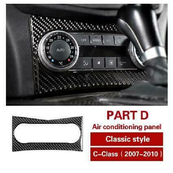 Carbon Fiber Car Central Control panel covers For Mercedes Benz C W204 07-10 LB