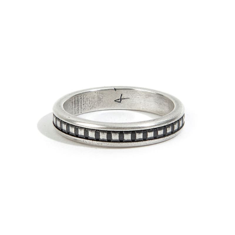 SEWNSWEN SEWN SWEN SILVER SLIM ARCHIVE PATTERN ring