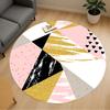 1pc Geometric Circle Round Chair Mat Area Rug - Non-Slip, Floor Mat for Office, Bedroom, and Indoor Decor C1125584