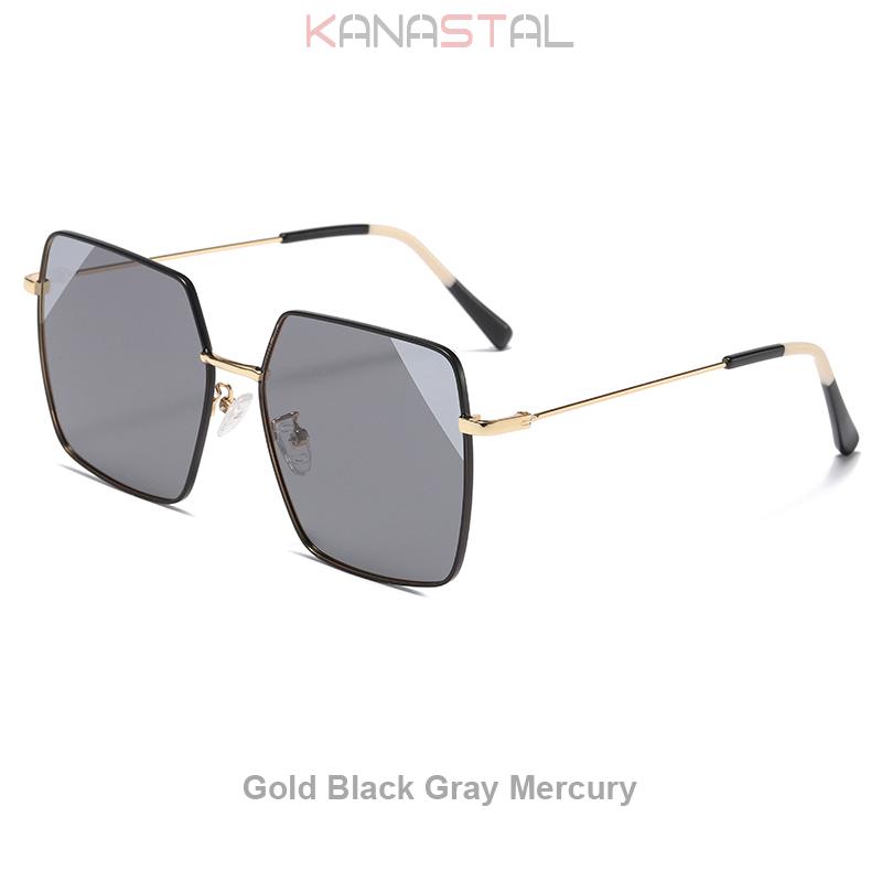 Women Sunglasses UV400 Polarized Sun Glasses Big Metal Eyeglasses Frame Camping Sunscreen Party Goggles Anti Glare Shade Eyewear