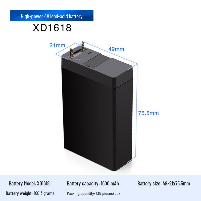 Universal 4V Lead-Acid Battery for Electric Mosquito Swatter, Spotlight, Flashlight, Headlamp, Desk Lamp, and Accessories