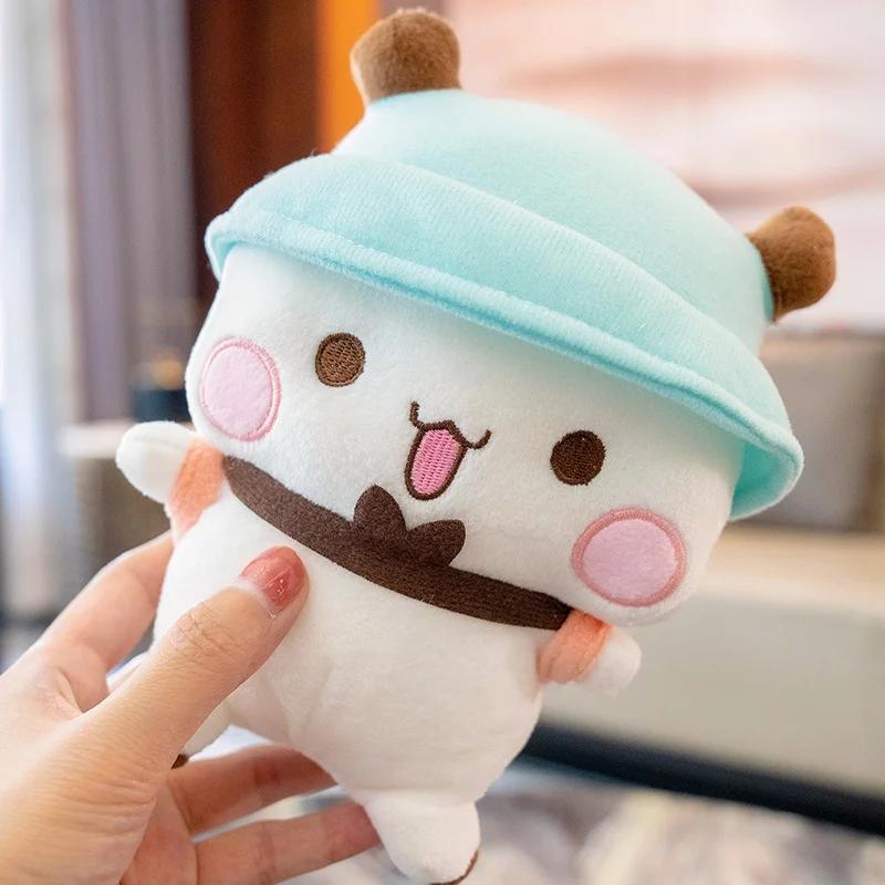 Adorable Cartoon Yier Bubu Dudu Plush Doll Panda Bear With Pink Backpack Soft Stuffed Animal Toys Home Decor Birthday Gift Girl