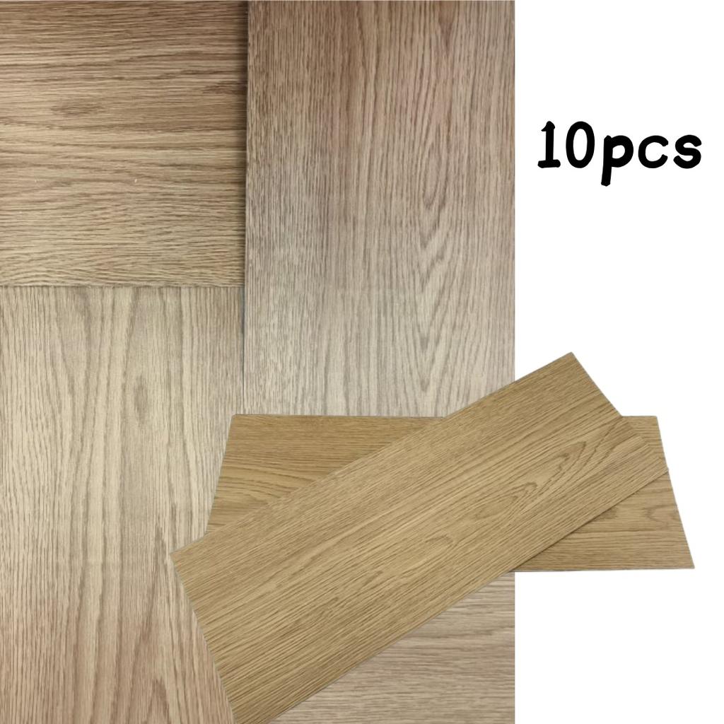10pcs 15x40cm Peel and Stick Floor Tile, Pvc Plank Flooring Self-Adhesive, Luxury Wood-Look Planks for DIY Installation