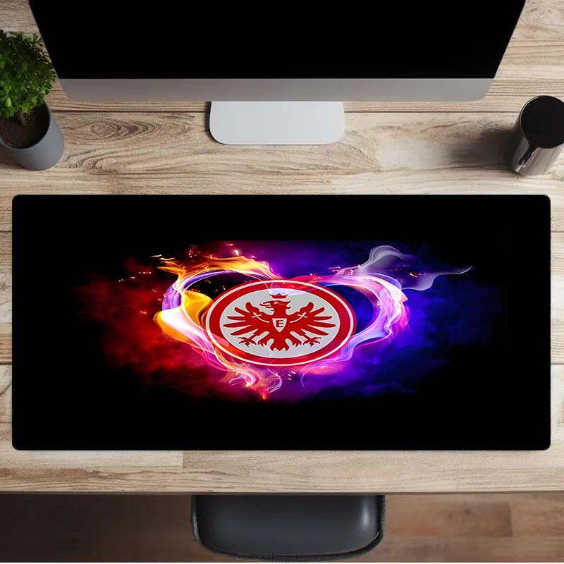 Flaming Heart Frankfurt Emblem Mouse Pad, Gaming Mouse Pad, Keyboard Pad, Desk Decor for Computer Notebook Fan Gift Birthday Gift