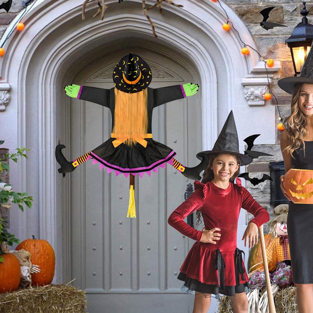 Halloween Crashing Witch Into Tree Witch Flying Prop Halloween Decoration Flying Witch Hitting Tree Funny Door Porch Tree Decors