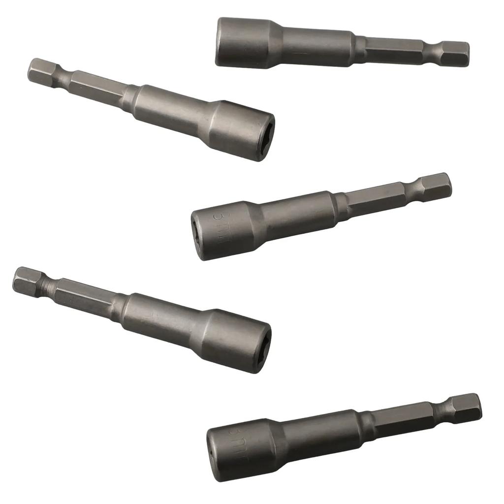 Mm Hex Socket Nut Screw Set Tech Tek 5Pcs Bit Cladding Drill Driver Magnetic Roofing Useful Hot Sale Practical