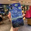 Van Gogh Painting Clear Phone Case For iPhone 15 14 11 12 13 Pro Max Mini XS XR 8 Plus Cover Cafe Terrace Starry Night Sunflower