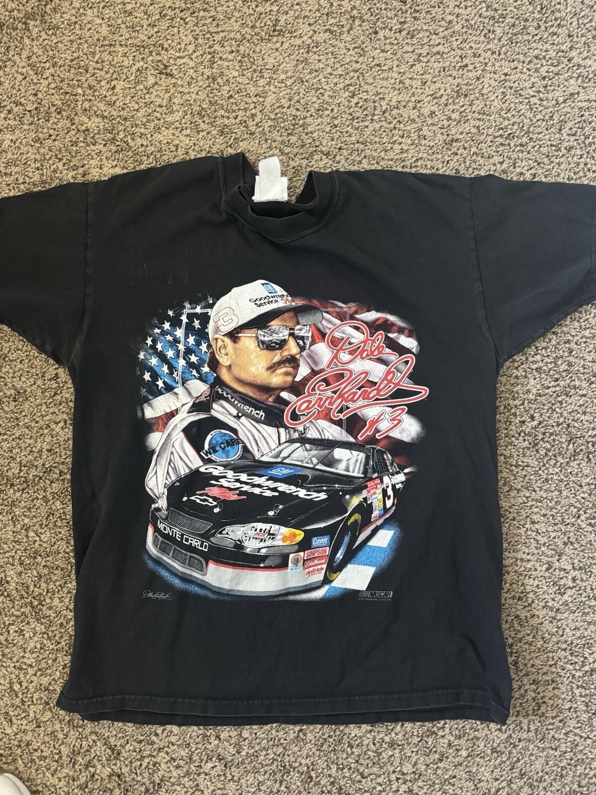 Dale Earnhardt Chase Vintage T-Shirt Reprint AN47356 S