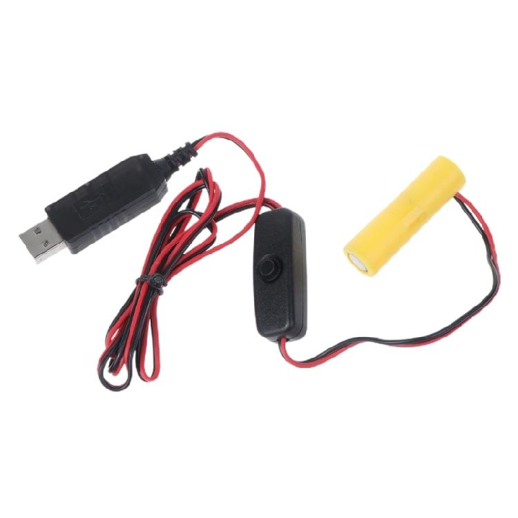LR6 AA Battery Eliminator 1M USB Power Supply Cable Replace 2 AA Battery for LED